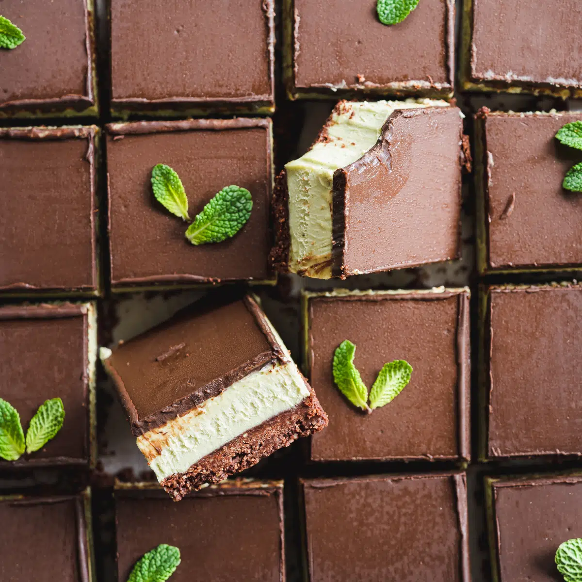 Vegan Chocolate Mint Slice