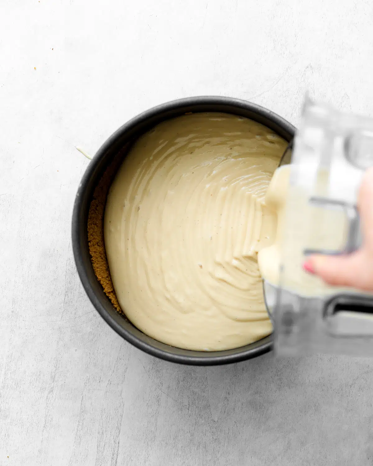 making vegan cheesecake filling.