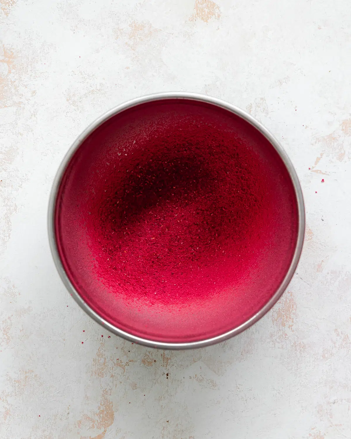 raspberry powder in a bowl.