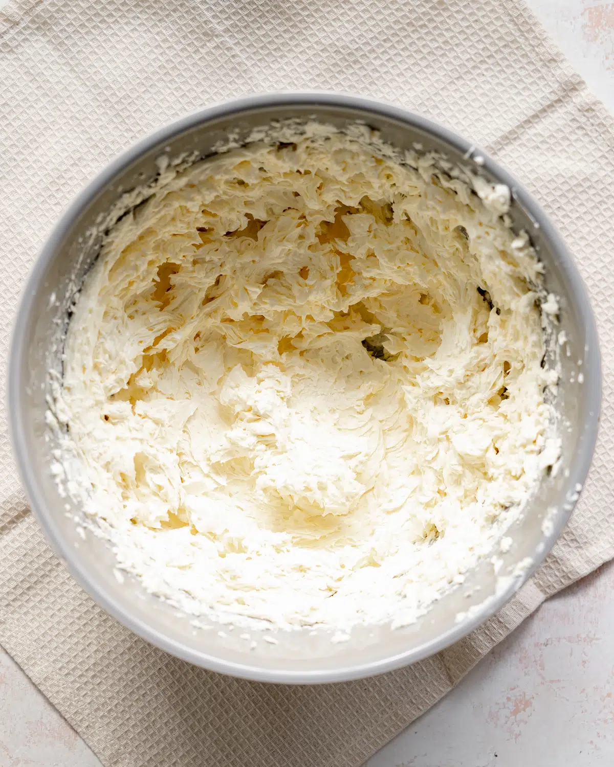 vegan swiss meringue buttercream in a bowl.