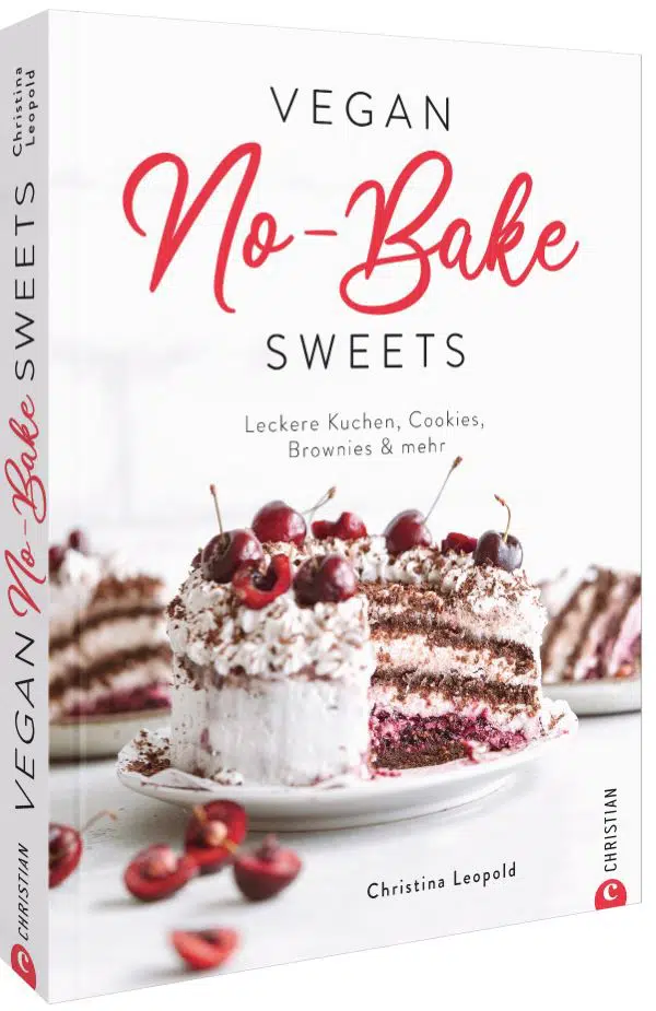 vegan no bake sweets cookbook cover.