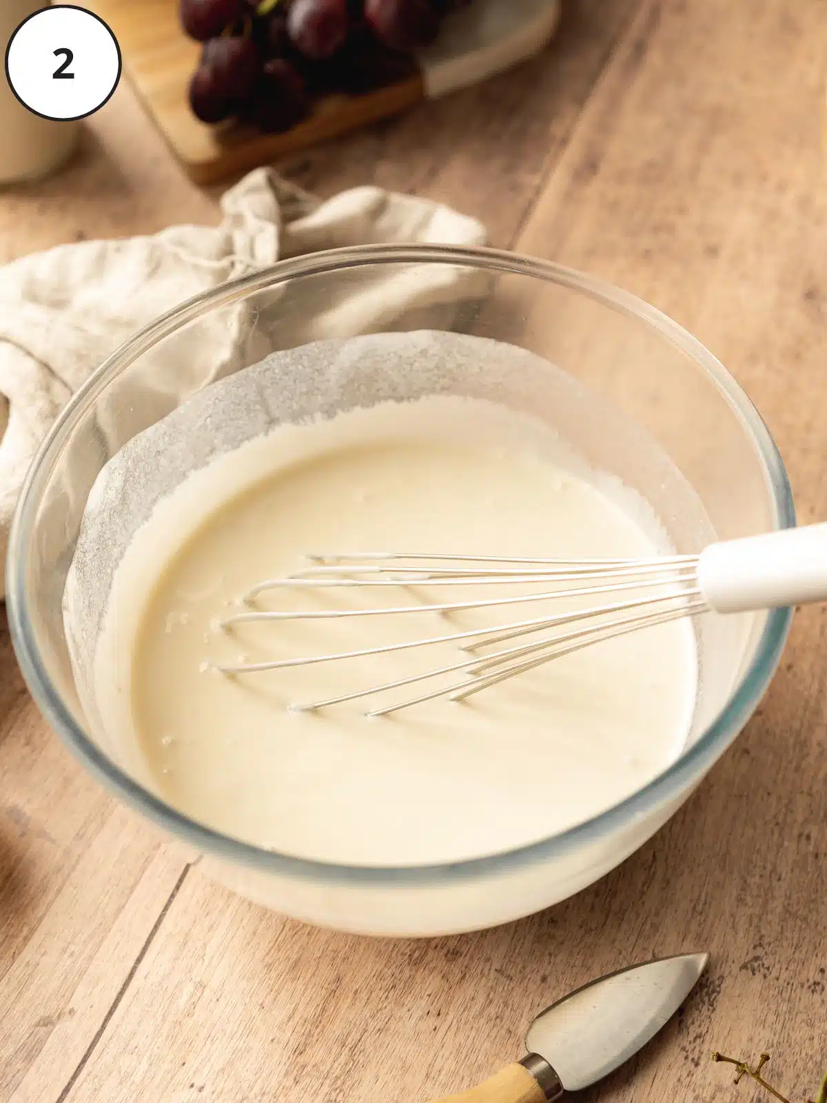 All vegan cream cheese ingredients whisked together until smooth.