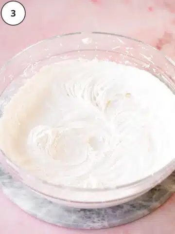 whipped aquafaba with sugar in a large bowl to make meringue buttercream.