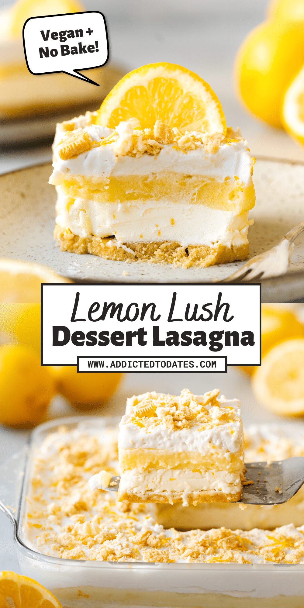 Lemon Lush (Dessert Lasagna) - Addicted to Dates