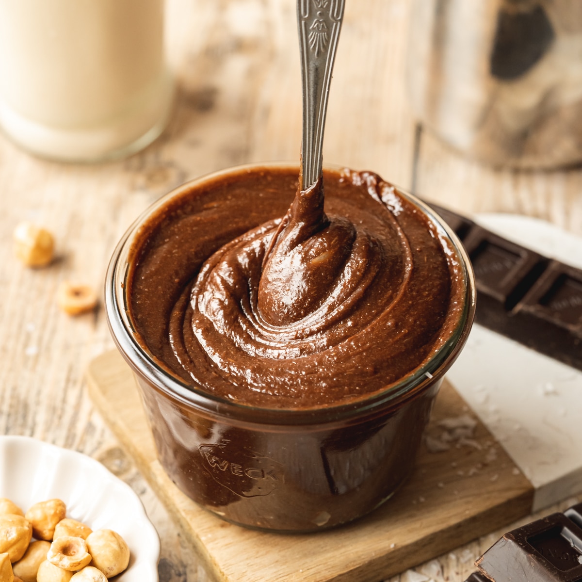 BEST Vegan Nutella (Hazelnut Spread) - Addicted to Dates
