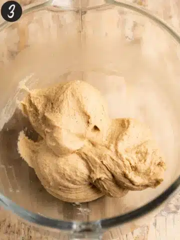 kneaded dough in a clean oiled bowl.