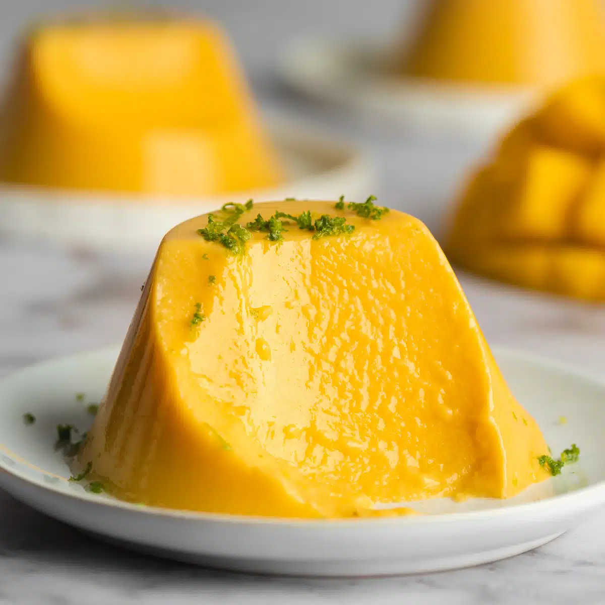 Mango Panna Cotta (no gelatin, dairy-free)